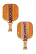 Ellie Pickleball Enamel Stud Earrings