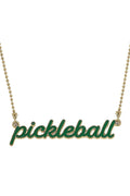 Ellie Pickleball Enamel Script Necklace - 850 Mahjong