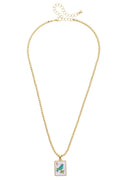 Sparrow Mahjong Tile Ball Bead Necklace in White - 850 Mahjong