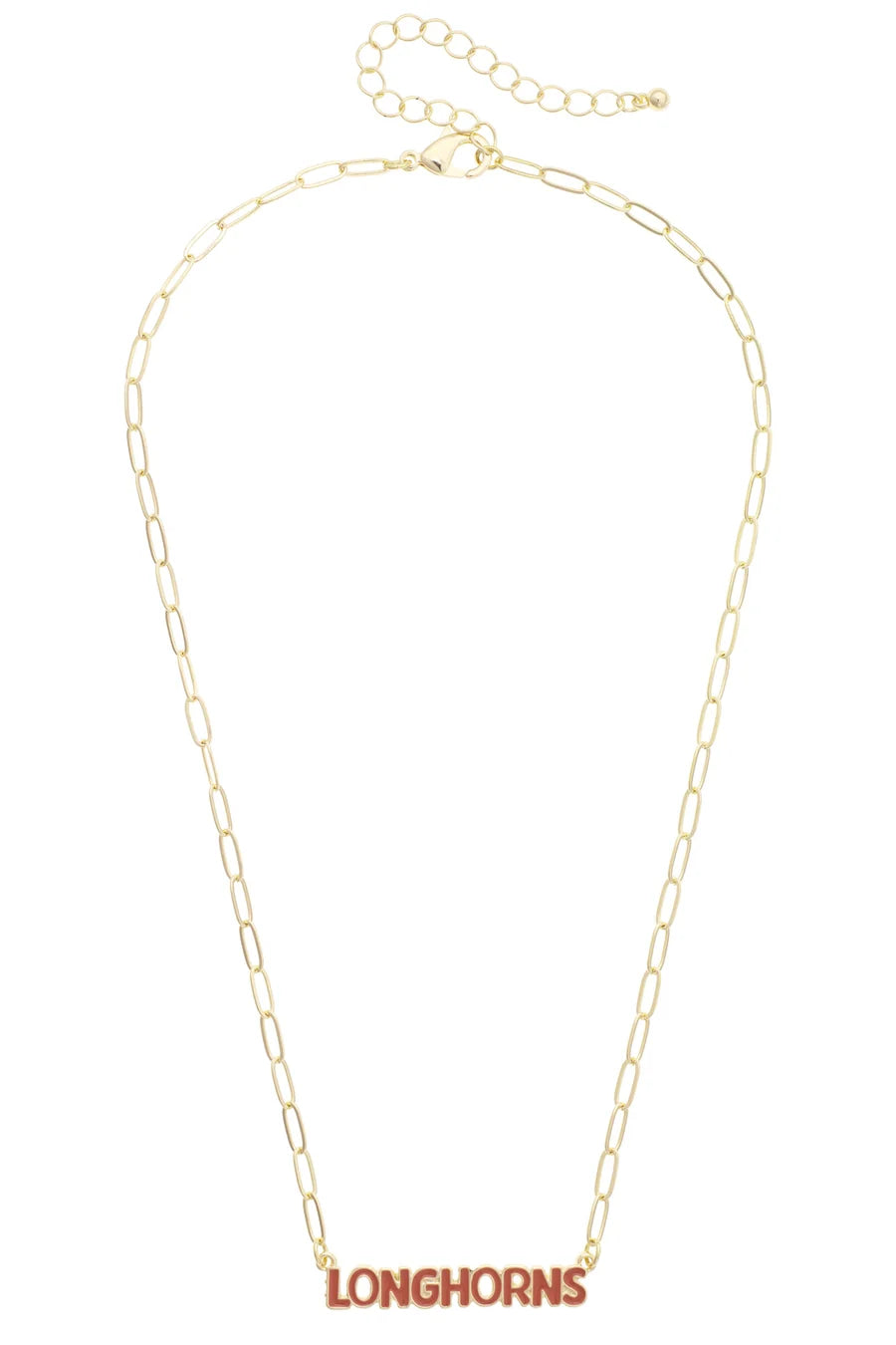 Texas Longhorns Puffy Nameplate Necklace - 850 Mahjong