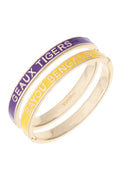 LSU Tigers Skinny Game Day Enamel Hinge Bangle