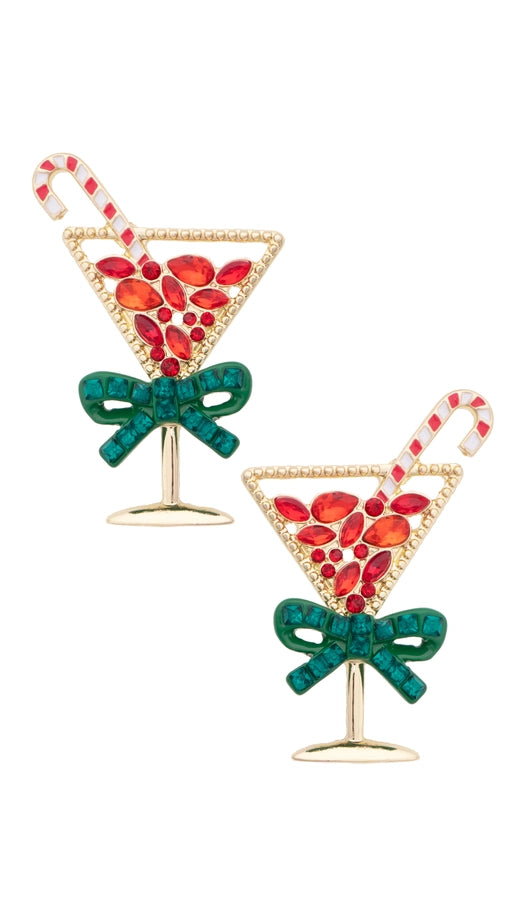 Mistletoe Martini Earrings - 850 Mahjong