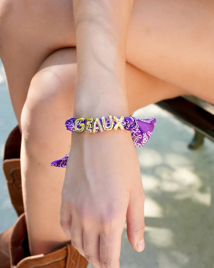 LSU Tigers Game Day Bandana Slider Bracelet