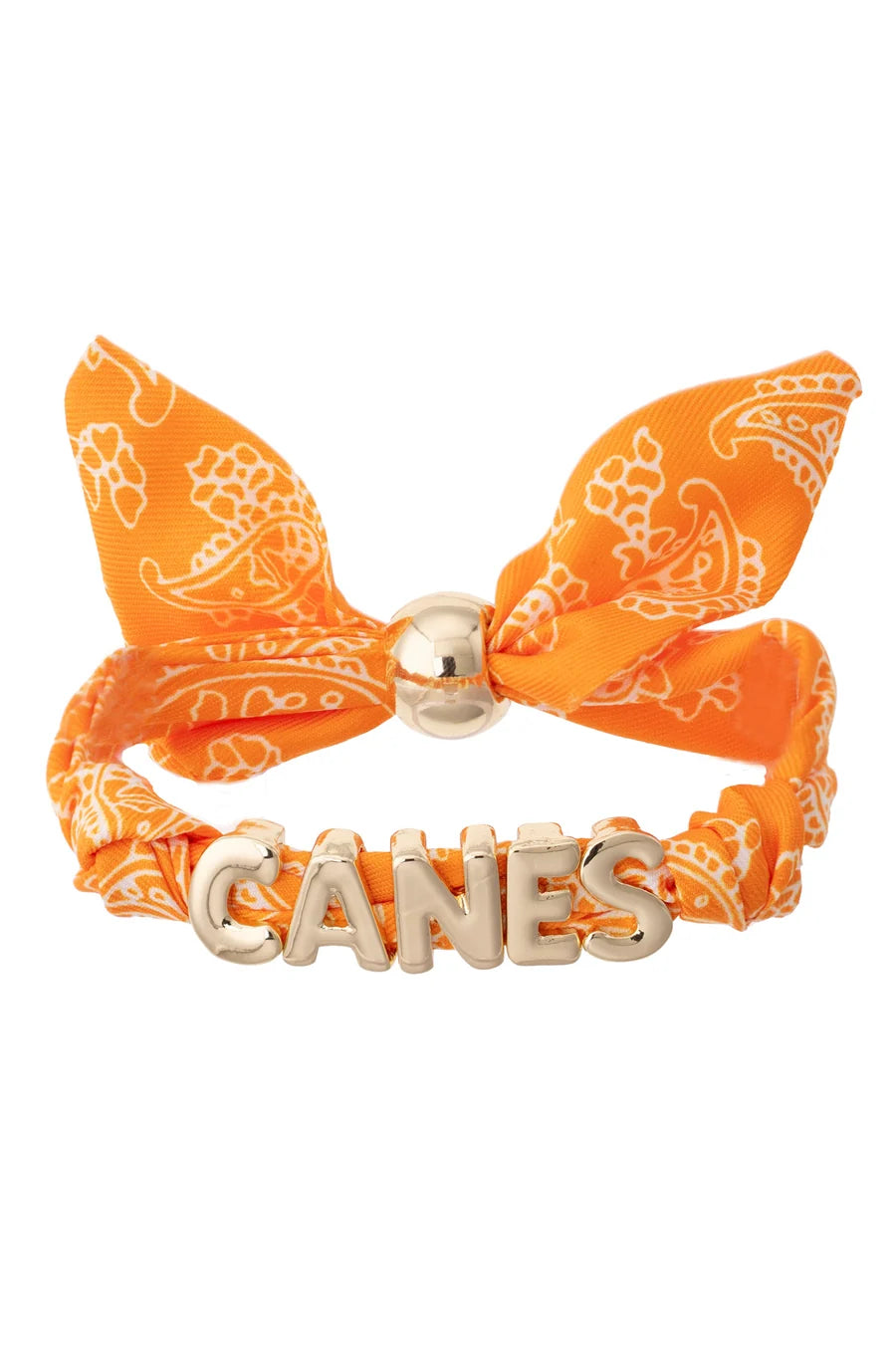 Miami Hurricanes Game Day Bandana Slider Bracelet - 850 Mahjong