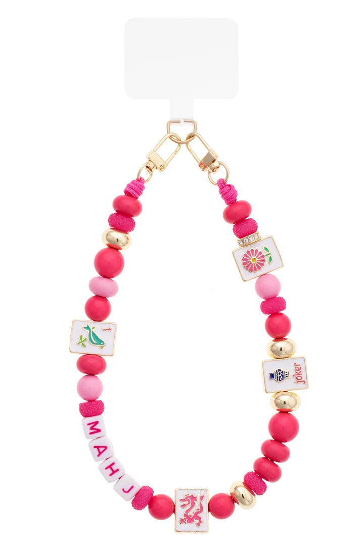 Mahjong Beaded Cell Phone Wristlet - 850 Mahjong