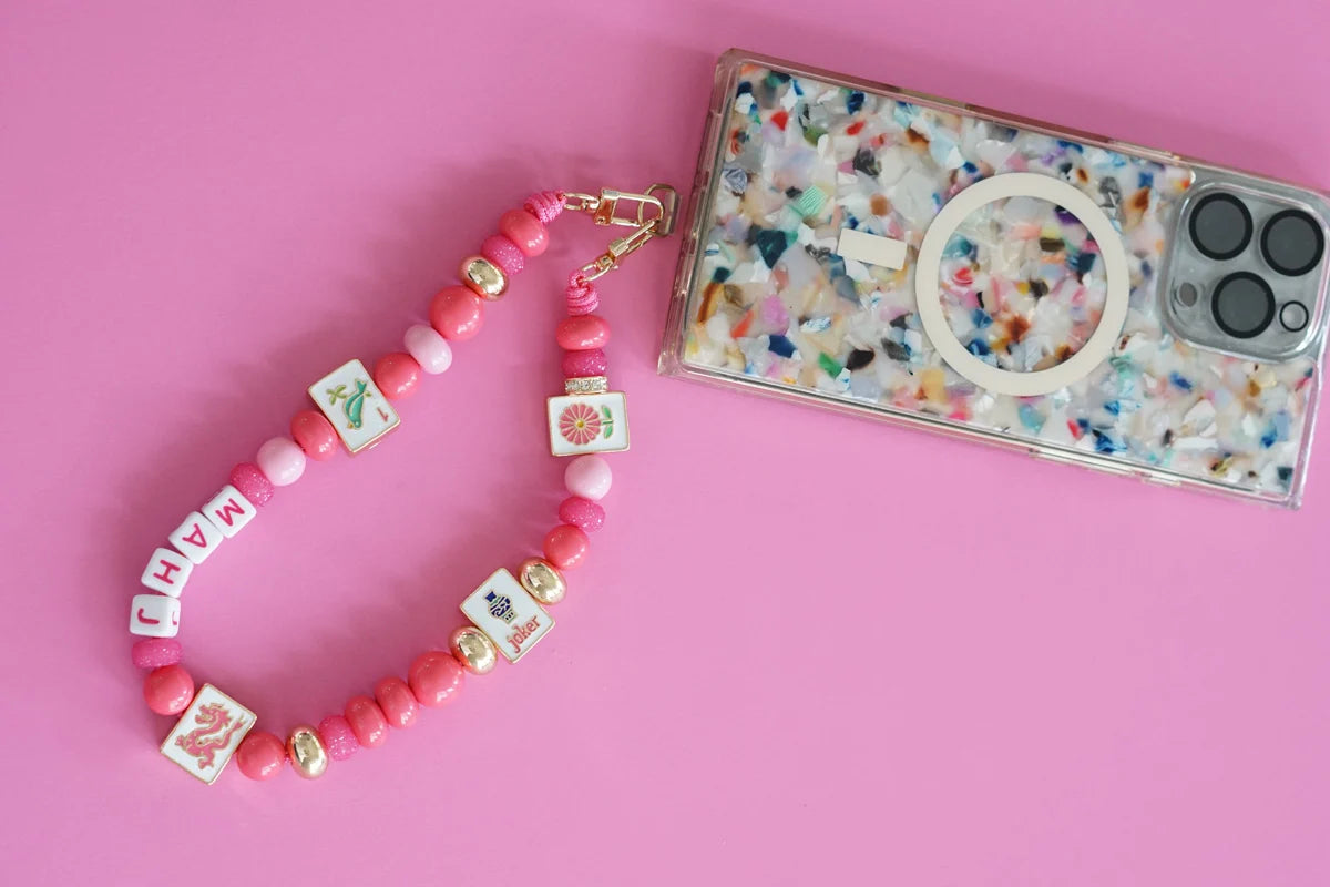 Mahjong Beaded Cell Phone Wristlet - 850 Mahjong