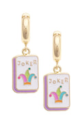 Joker Chunky Hinged Hoop Earrings