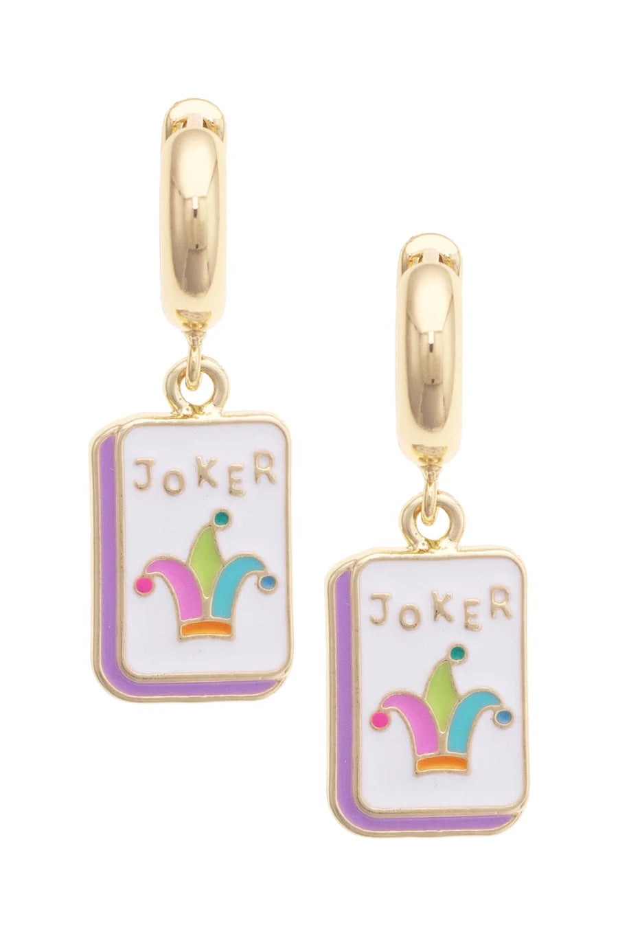 Joker Chunky Hinged Hoop Earrings