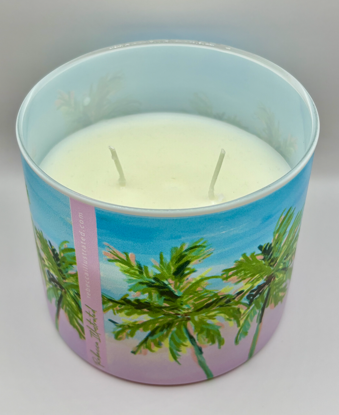 Palms Palm Beach | Hand Illustrated Soy Candle | Double Wick