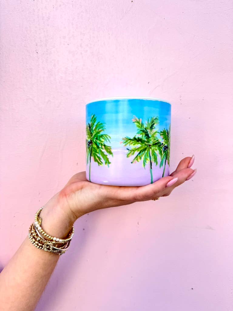 Palms Palm Beach | Hand Illustrated Soy Candle | Double Wick